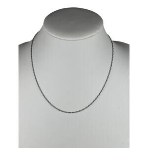 Sterling Silver Necklace 17.75" Twisted Chain Italy